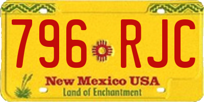 NM license plate 796RJC