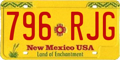 NM license plate 796RJG