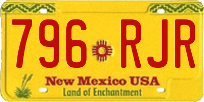NM license plate 796RJR