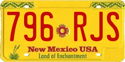 NM license plate 796RJS