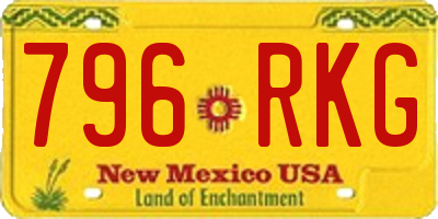 NM license plate 796RKG