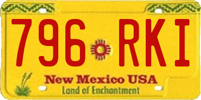 NM license plate 796RKI