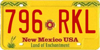NM license plate 796RKL