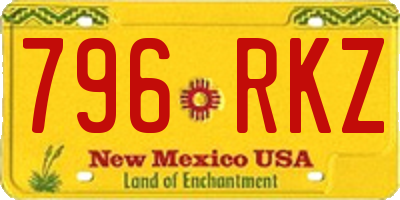NM license plate 796RKZ