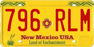 NM license plate 796RLM