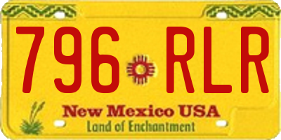 NM license plate 796RLR