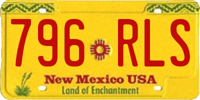 NM license plate 796RLS
