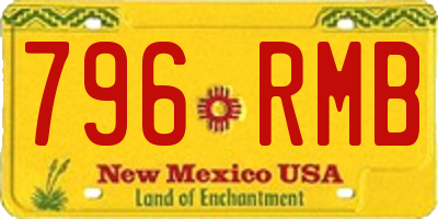 NM license plate 796RMB