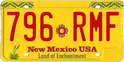 NM license plate 796RMF
