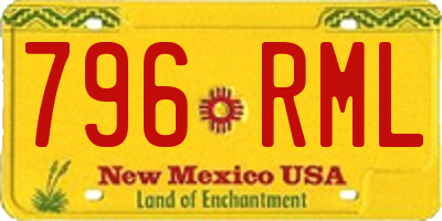 NM license plate 796RML