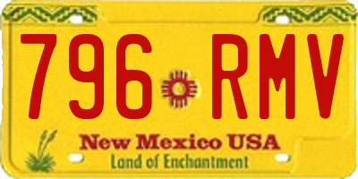 NM license plate 796RMV