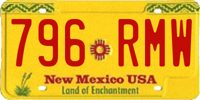 NM license plate 796RMW