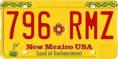 NM license plate 796RMZ