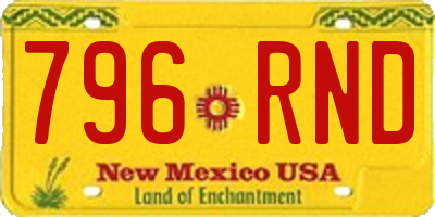 NM license plate 796RND