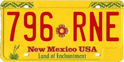 NM license plate 796RNE