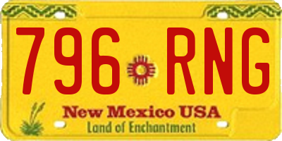 NM license plate 796RNG