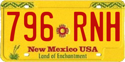 NM license plate 796RNH