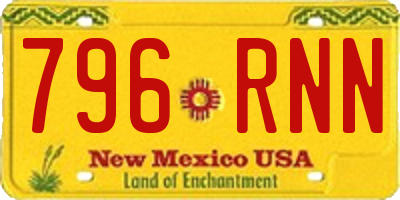 NM license plate 796RNN