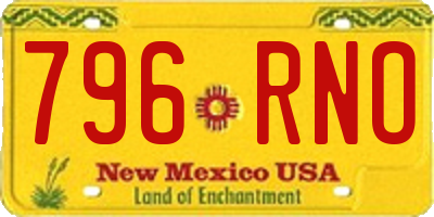 NM license plate 796RNO