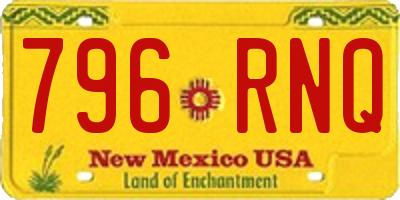 NM license plate 796RNQ