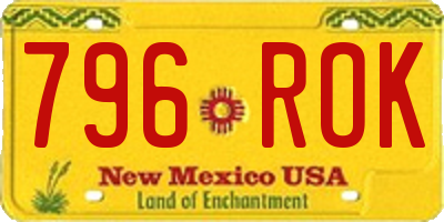 NM license plate 796ROK