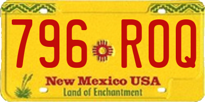 NM license plate 796ROQ