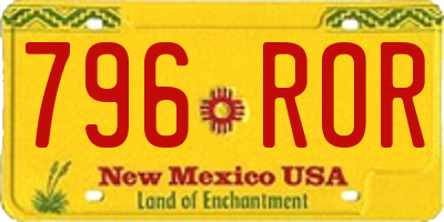 NM license plate 796ROR