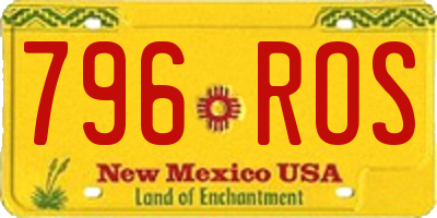 NM license plate 796ROS