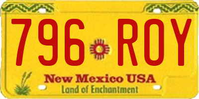 NM license plate 796ROY