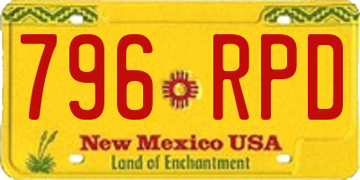 NM license plate 796RPD