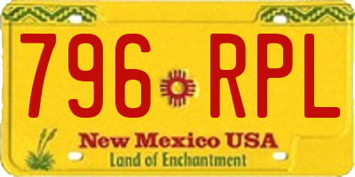 NM license plate 796RPL