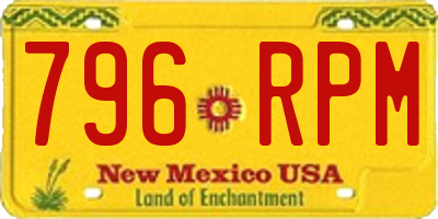 NM license plate 796RPM