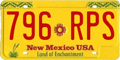 NM license plate 796RPS
