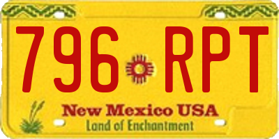 NM license plate 796RPT