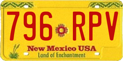 NM license plate 796RPV