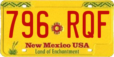 NM license plate 796RQF