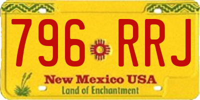 NM license plate 796RRJ