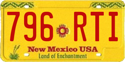 NM license plate 796RTI