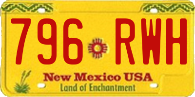 NM license plate 796RWH