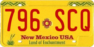 NM license plate 796SCQ