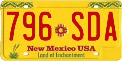 NM license plate 796SDA