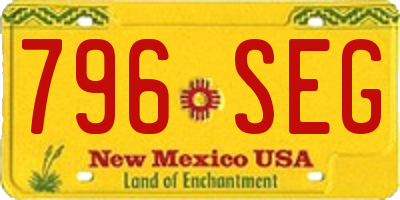 NM license plate 796SEG