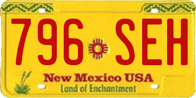 NM license plate 796SEH
