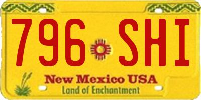 NM license plate 796SHI