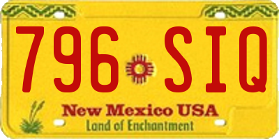 NM license plate 796SIQ