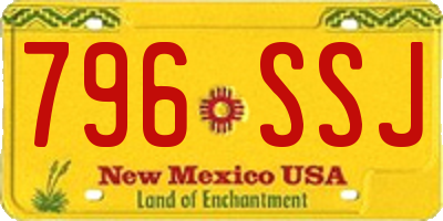 NM license plate 796SSJ