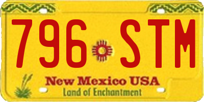 NM license plate 796STM