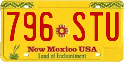 NM license plate 796STU