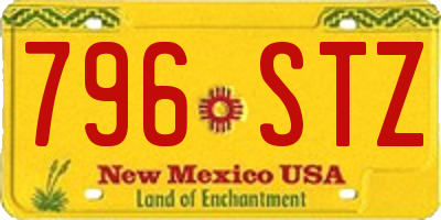 NM license plate 796STZ