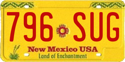 NM license plate 796SUG